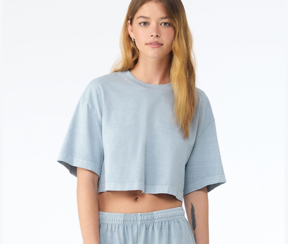 Tee-shirt courtoversize délavé femme