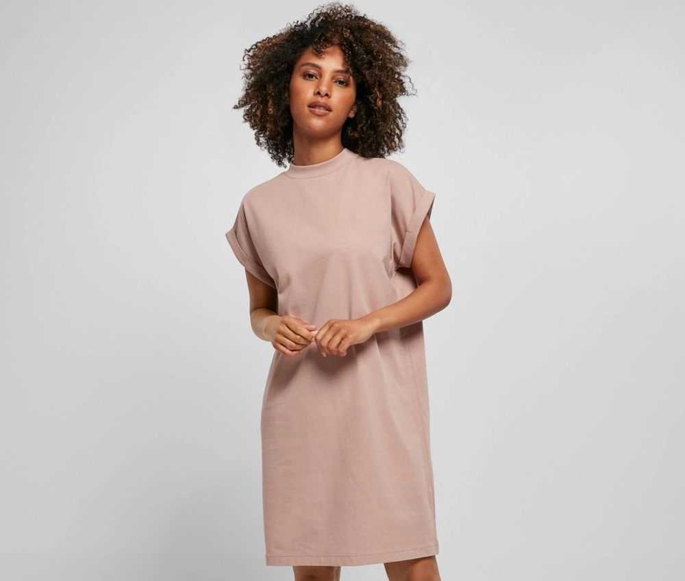 Robe manches retroussées femme