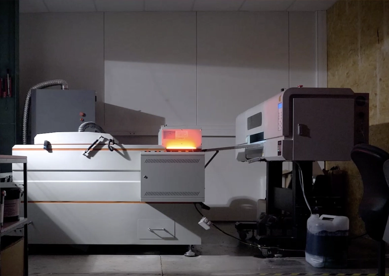 Impression d'un film DTF sur imprimante textile — atelier Pen'Tee France
