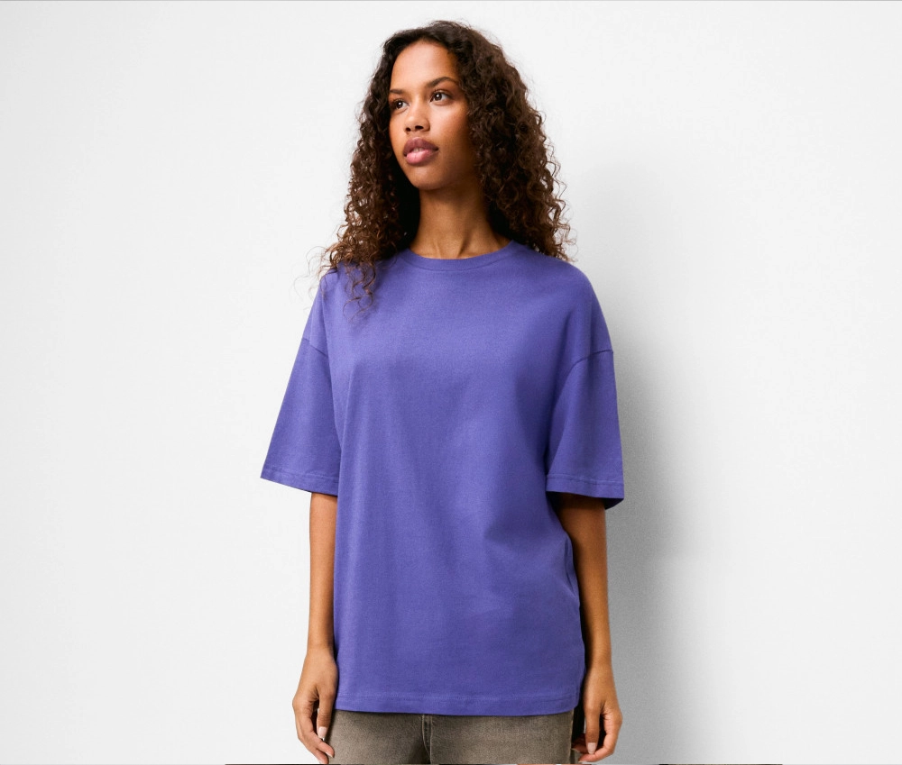 Vue produit Tee-shirt unisexe oversize en coton organique personnalise