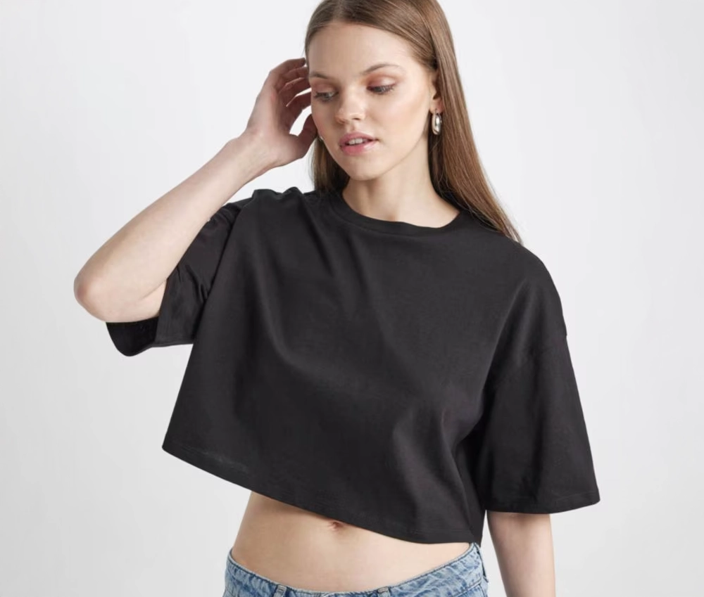 T-shirt femme cropped oversize femme