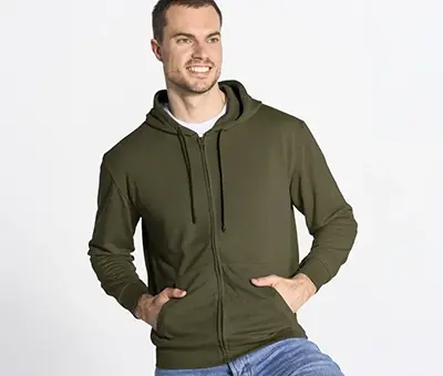 Sweat capuche zippé personnalisé flocage - impression textile Pen'tee