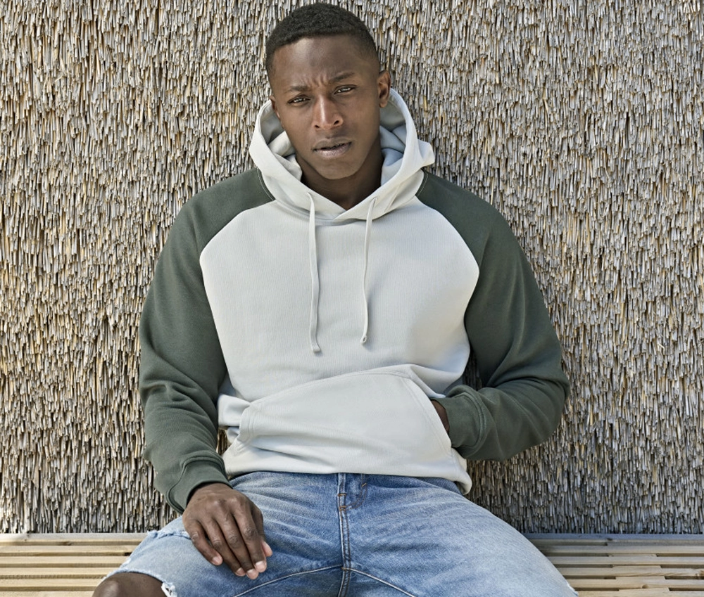 Sweat à capuche bicolor homme